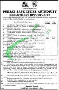 Punjab Safe City Authority Jobs