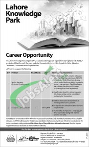 Lahore Knowledge Park Company Jobs