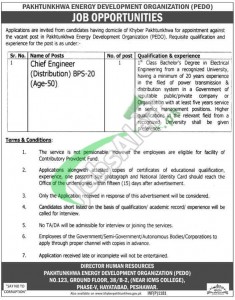 Pakhtunkhwa Energy Development Organization Jobs