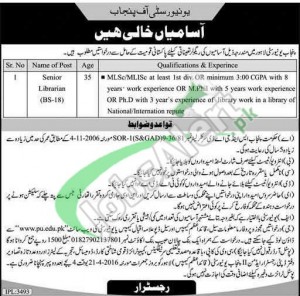 Punjab University Jobs