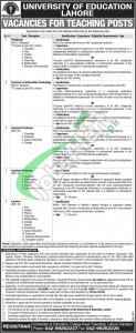 University of Education Lahore Jobs