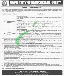 Balochistan University Jobs