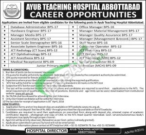 Ayub Teaching Hospital Jobs