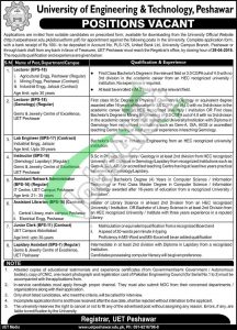 UET Peshawar Jobs