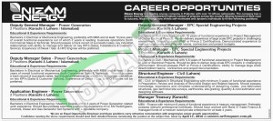 Career Oportunities in Nizam Energy Company April 2016 For Managers Posts