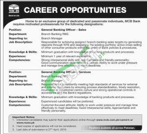 MCB Jobs