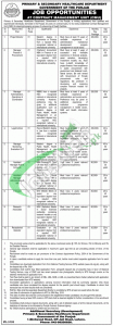 Primary & Secondary Healthcare Department Jobs