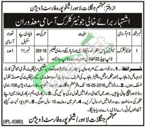 Forest Department Jobs