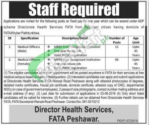 Directorate of Health Services FATA Jobs
