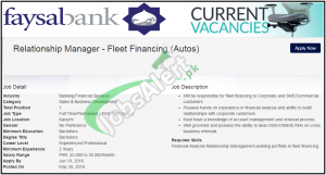 Faysal Bank Jobs