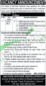 Jobs in Social Welfare & Bait-ul-Maal Department Punjab