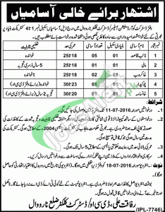 DCO Office Narowal Jobs