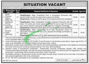 Sindh Government Jobs