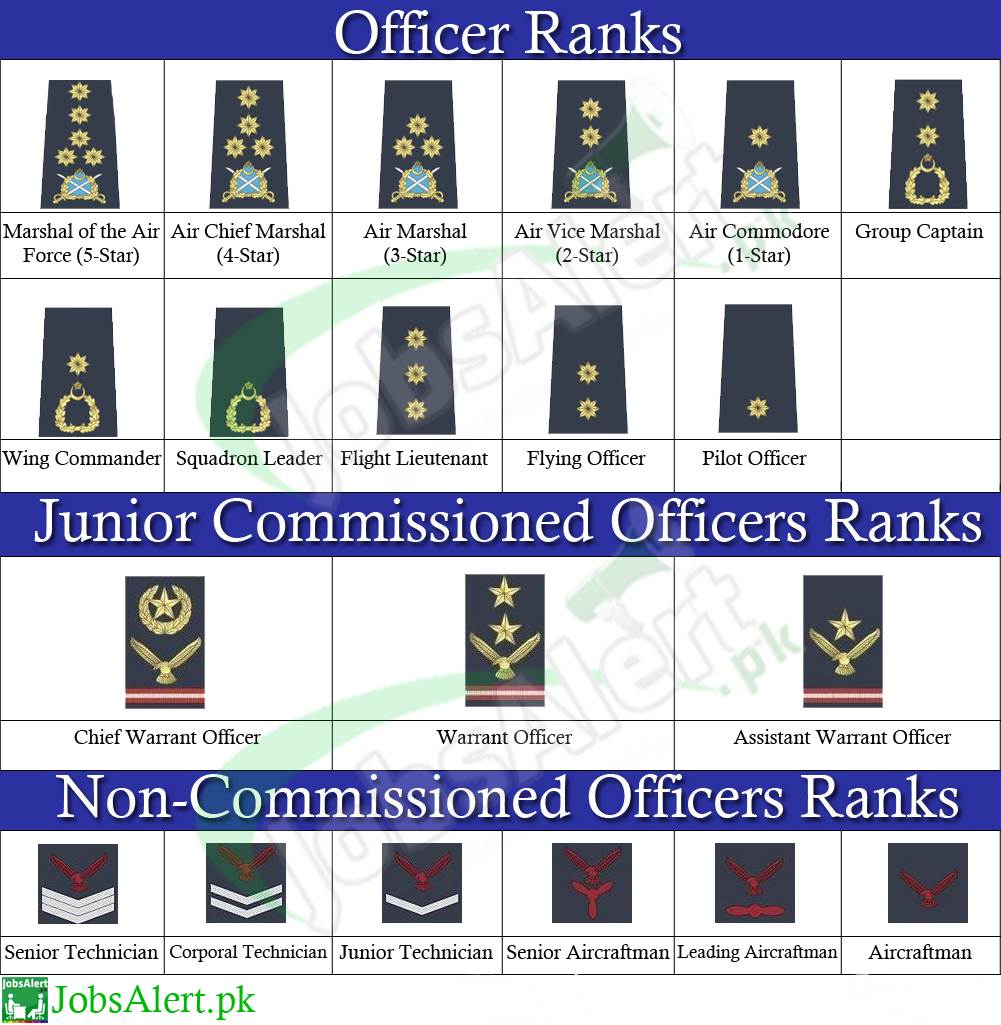 Pakistan Air Force – PAF Ranks, Salary and Badges