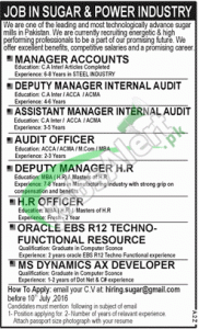 Sugar & Power Industry Jobs