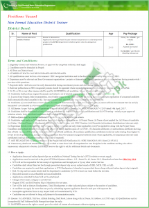 Literacy and Non Formal Basic Education Department Jobs