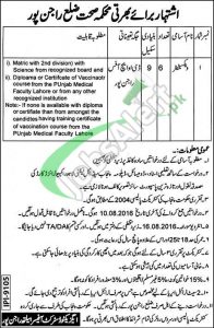 Health Department Rajanpur Jobs