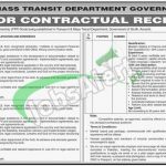 Transport and Mass Transit Department Sindh Jobs