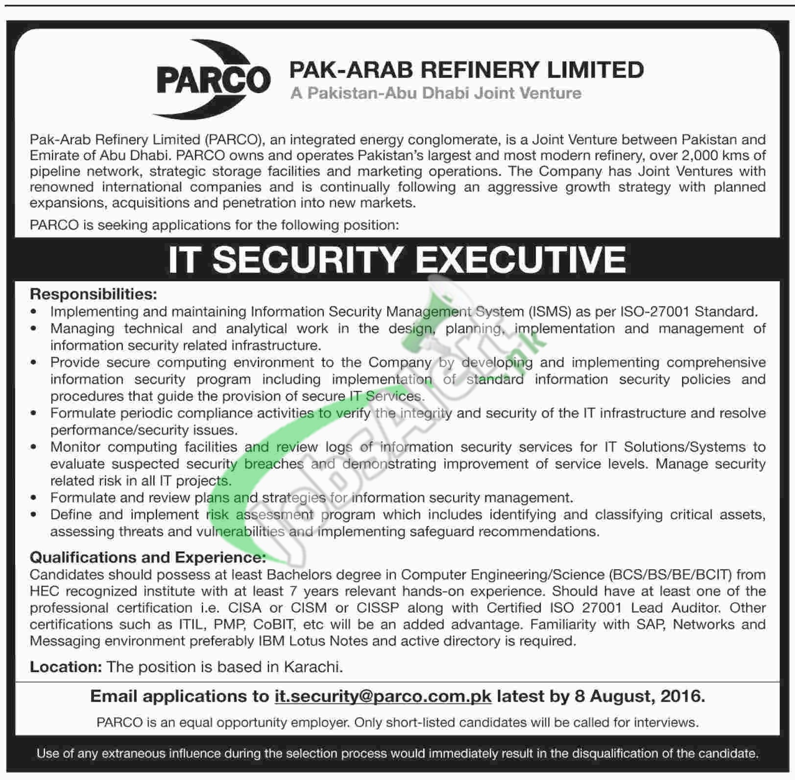 Jobs parco group of industries