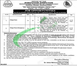 Institute of Cardiology Rawalpindi Jobs