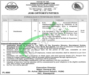 Rawalpindi Institute of Cardiology Jobs