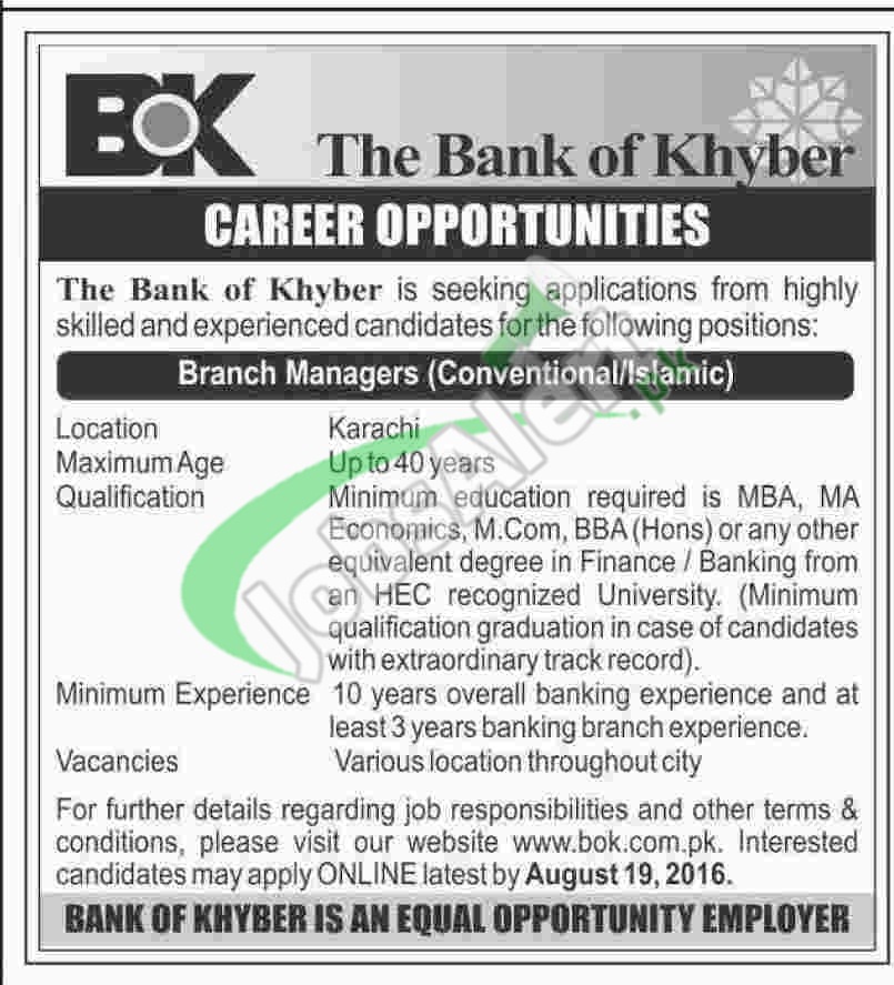 Khyber Bank Jobs