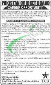 Pakistan Cricket Board Jobs