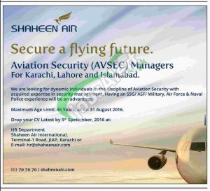 Shaheen Airline Jobs