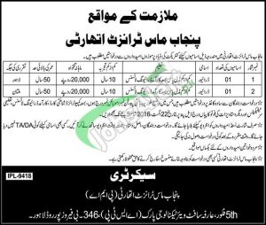 Punjab Mass Transit Authority Jobs