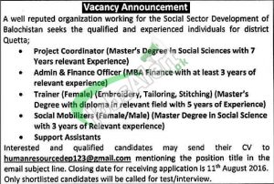 Jobs in Quetta