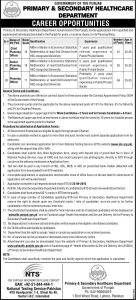 Primary and Secondary Healthcare Department Jobs