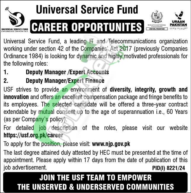 Universal Service Fund Jobs