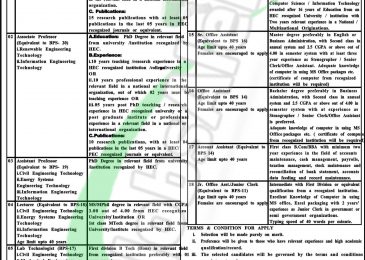 UOT Nowshera Jobs