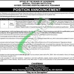 Khyber Teaching Hospital Peshawar Jobs 2021