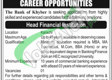 Bank of Khyber Jobs