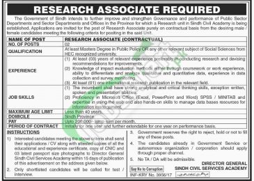 Sindh Civil Services Academy Jobs