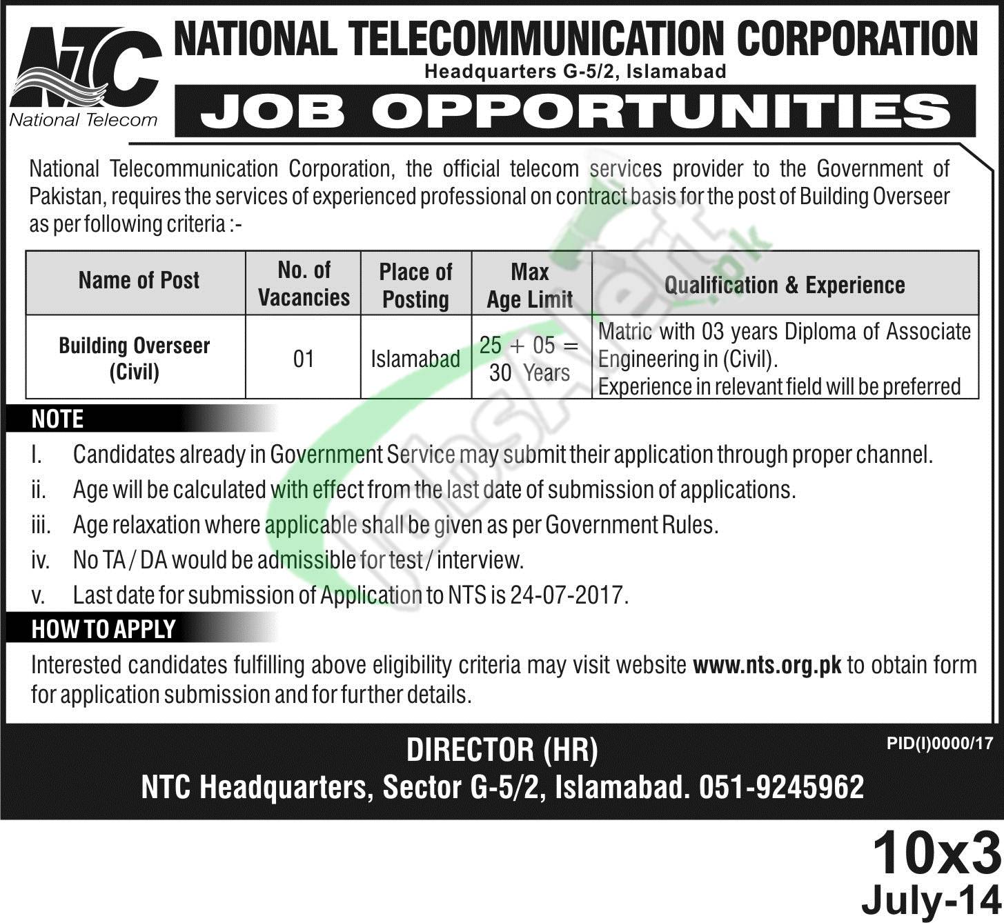 Telecommunication jobs in lahore