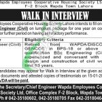 Wapda Employees Cooperative Housing Society Lahore Jobs