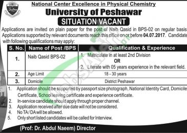 University of Peshawar Jobs