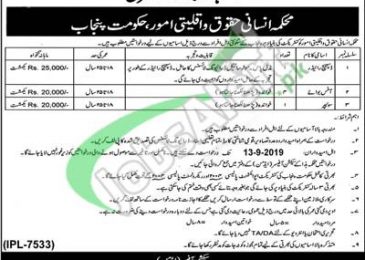 Government of Punjab Human Rights and Minorities Affairs Department Jobs