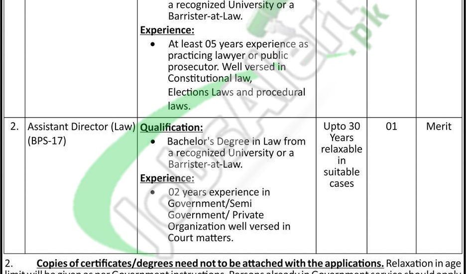 job for form application ecp Commission ECP Application of Election Jobs 2017 Pakistan