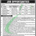 PAEC Foundation School Faisalabad Jobs 2018