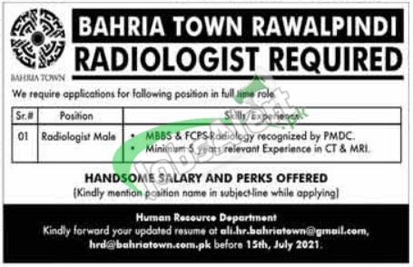 Bahria Town Jobs in Rawalpindi