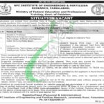 NFC Institute of Engineering and Fertilizer Research Faisalabad Jobs 