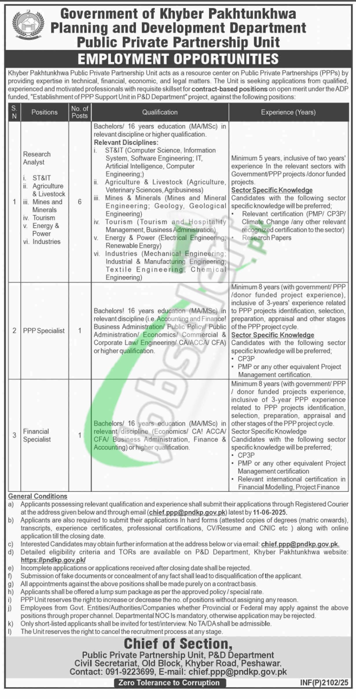 Public Private Partnership KPK Jobs