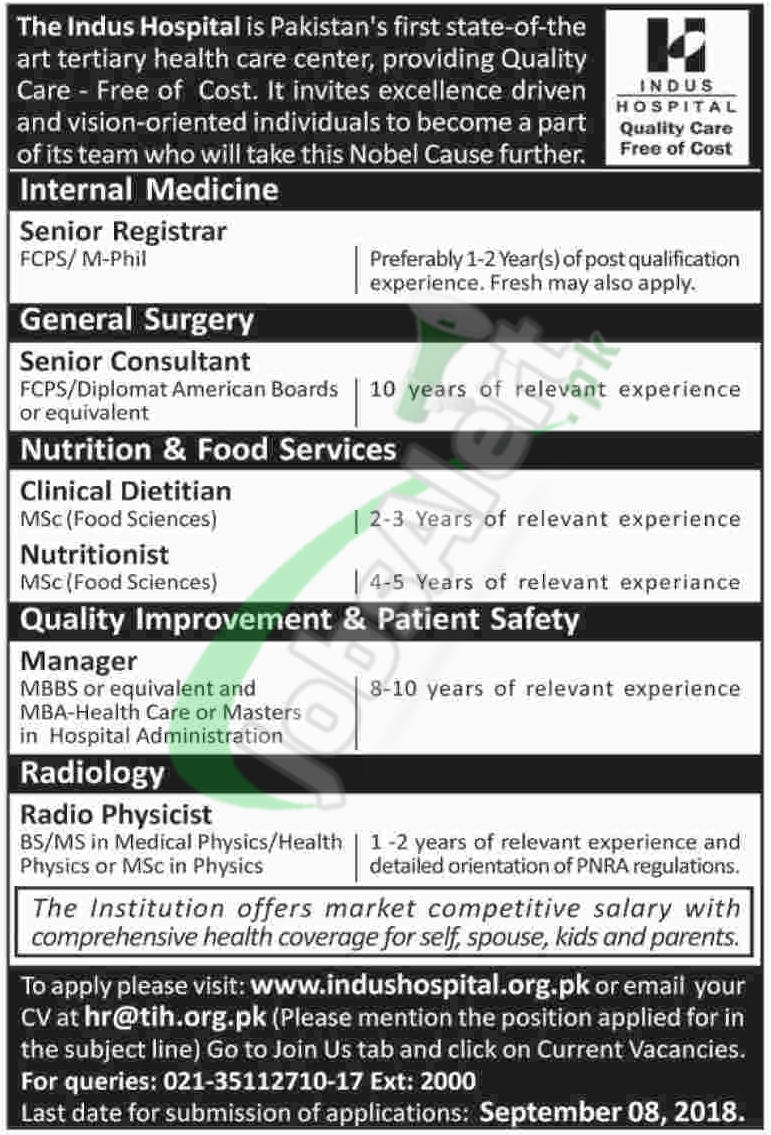Indus Hospital Jobs