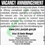 Punjab Food Authority Jobs 2018