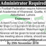 Pakistan Football Federation Jobs
