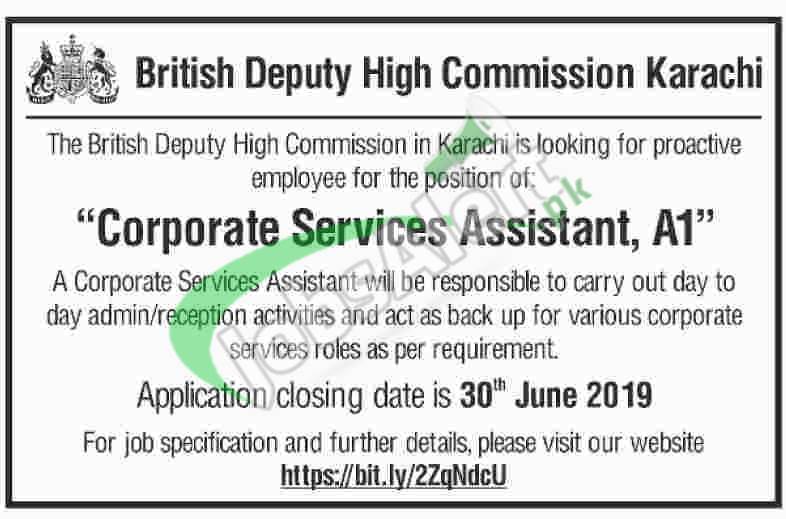 British High Commission Karachi Jobs