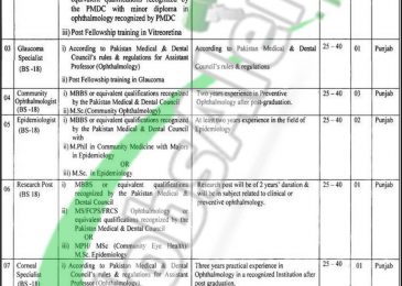College of Ophthalmologists & Allied Vision Sciences Jobs 2019
